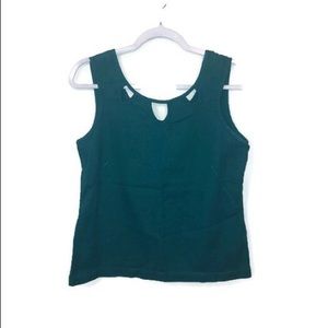 Royal Robbins Teal Cutout Tank Top